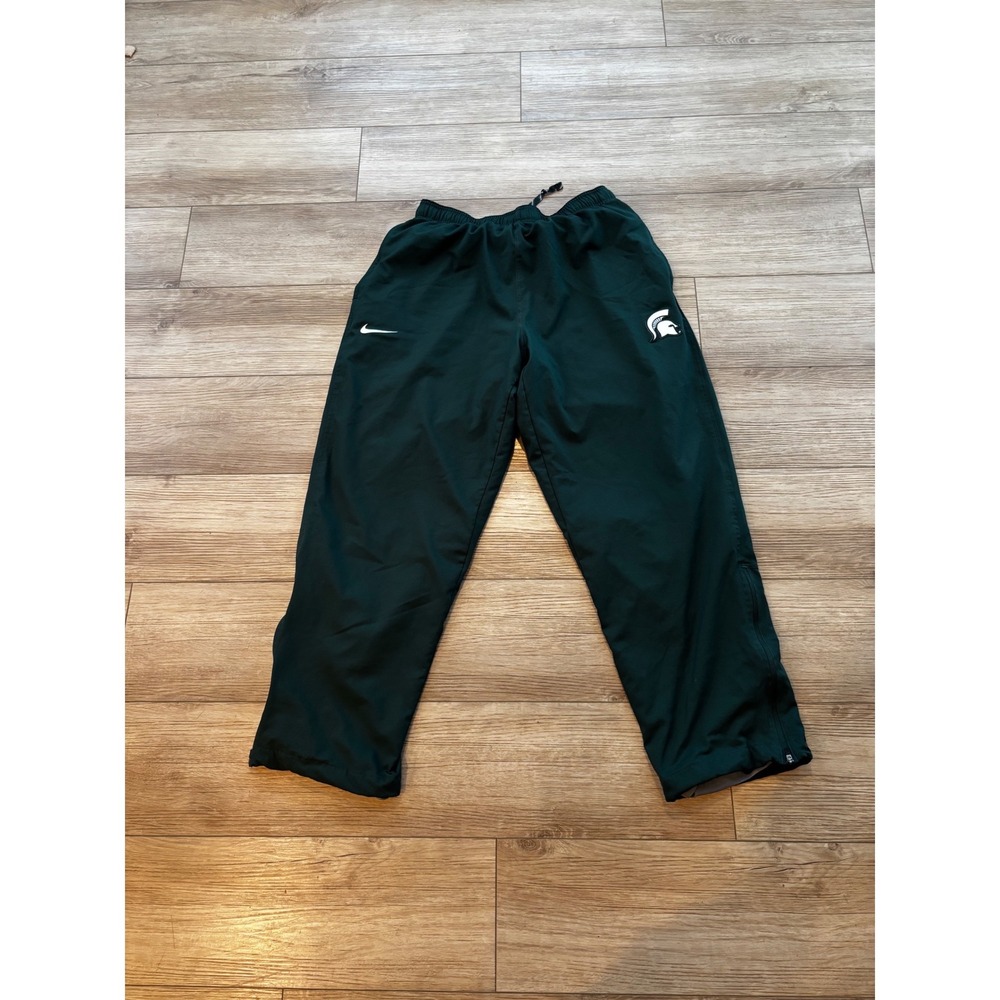 Nike Michigan‎ State Spartans Dri-FIT Track Pants Mens XL Green 814889-330